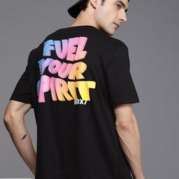 HRX by Hrithik Roshan Men Typography Printed Bio Finish T-shirt-image-50
