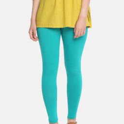 Dollar Missy Turquoise Cotton Leggings-image-103