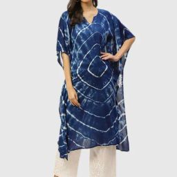 Maaesa Blue Tie Dye Kurta-image-15