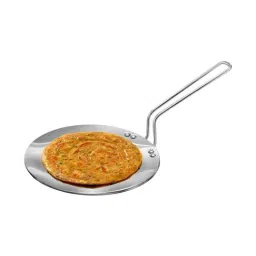 Hawkins Tri-Ply Silver Stainless Steel 22 cm Gas Compatible Tawa - Set of 1-image-26