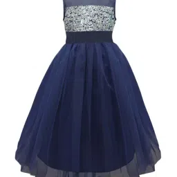 A.T.U.N. Kids Navy & Silver Embellished Gown-image-77