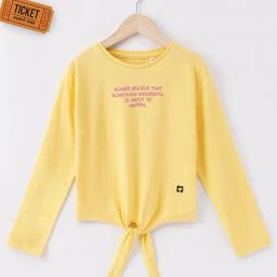 Ed-a-Mamma Kids Yellow Graphic PrintT-Shirt-image-49