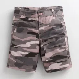 Cherry Crumble by Nitt Hyman Kids Pink & Grey Camouflage Shorts-image-83