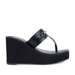 Aldo Women's Black T-Strap Wedges-image-49