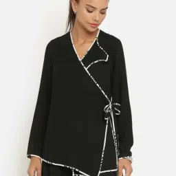 Office & You Black Overlap Jacket-image-22
