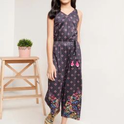 Global Desi Girl Black Printed Jumpsuit-image-59