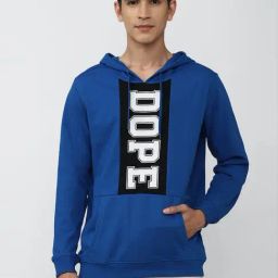 Forever 21 Blue Regular Fit Printed Hooded Sweatshirt-picture-42