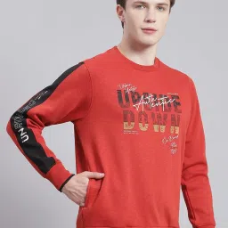 Monte Carlo Red Regular Fit Printed Sweatshirt image 4
