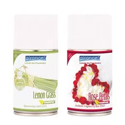Airance 250 ml Each Lemon Grass & Rose Petals Fragrance Automatic Air Freshener Refill Perfume Spray (Pack of 2)-7