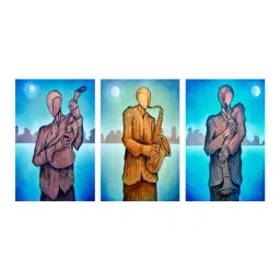 999Store Blue I&ian Instrumental Art 3 Frame Canvas Paintings image 2