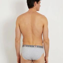 Guess Multi Regular Fit Solid Brief (Pack of 3) image 2