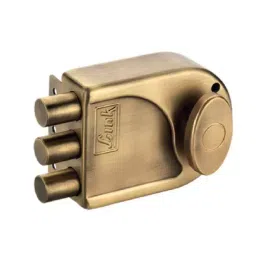 Link Antique Brass Finish One Side Knob & Key Thunderbolt Two Dead Bolt With Latch-image-26