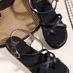 Carlton London Women's Black Ankle Strap Sandals-picture-15