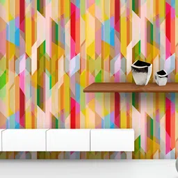 ArtzFolio Printed UV-Resistant Anti-Bacterial Abstract Color Pattern Peel & Stick Wallpaper-5