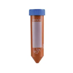 Abdos 50 ml Transparent Amber PP/HDPE Centrifuge Tube With Conical Bottom and Blue Cap, P10407T (Pack of 500)-image-69