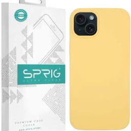 Sprig Liquid Silicone Back Cover for Apple iPhone 15 Plus (Yellow)-image-93