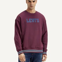 Levi's Purple Cotton Relaxed Fit Logo Printed Sweatshirt-image-94