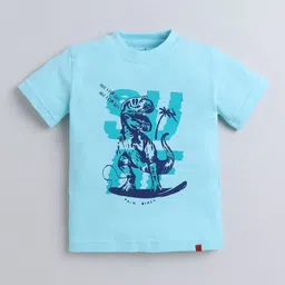 Tiny Toonzzz Boys Printed V-Neck Applique T-shirt-image-82