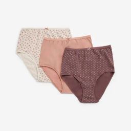 Wunderlove by Westside White Floral Cotton Blend Full Brief - Pack of 3-image-88