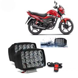 Cartronics 15  LED Fog Light With On/Off Switch for Honda Livo Black(Set of 2 Pcs)-42