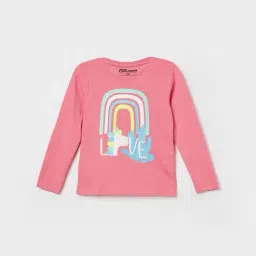 Fame Forever by Lifestyle Girls Pink Regular Fit T-Shirt-picture-32