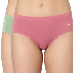 BLOSSOM Women's Ultra Soft and Comfort with Concealed Waistband Mid Rise Moderate Coverage Hipster Panty_Modal Panty Assorted Pack of 2-image-17