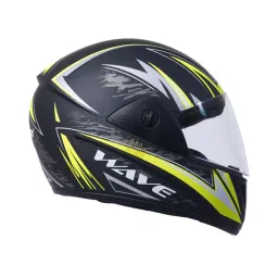 HIKER by Varroc WAVE PRO MAX Helmet Matt Black & Yellow Small 580 mm Full Face, HD2-41