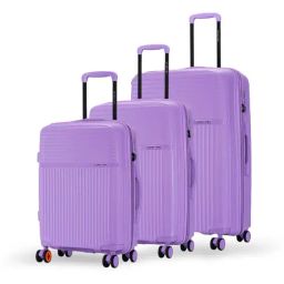 Nasher Miles Krabi Purple 8 Wheels Large Hard Cabin Trolley Bag Set of 3-picture-36