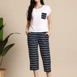 Mast & Harbour Abstract Printed Night Suit-image-12