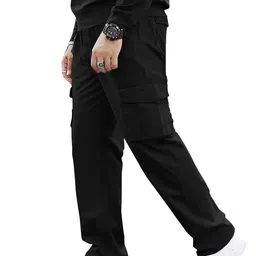 BAESD Men Relaxed High-Rise Cargos Trousers-image-20