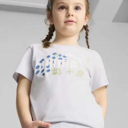 Puma Unisex Silver Mist Cotton Print T-shirts-image-8