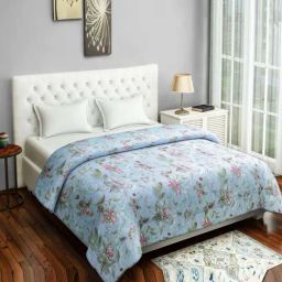Swayam Midas Monalisa Blue 100% Cotton 120 TC Double Ac Quilt-22