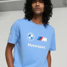 Puma BMW M Motorsport Blue Skies Cotton Regular Fit Printed Sports T-Shirt-image-51