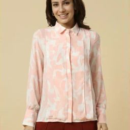 Allen Solly Pink Regular Fit Printed Shirt-image-96