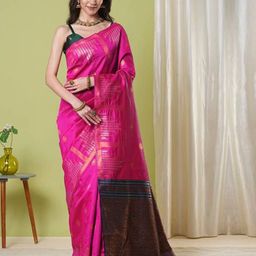 KAYOMMI Woven Design Zari Banarasi Saree-image-47
