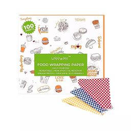 WRAP n PAK Wrapping Paper 100 Sheets Chequered 11x12 Inch (27.94x30.48 cm) Reheatable, (Pack of 40 Pcs)-image-40