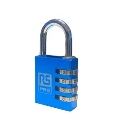 RS PRO Combination Aluminium Combination Padlock, 6 mm Shackle, 40 mm Body Model No 1963971-image-13