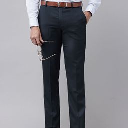 Arrow Men Textured Hudson Tailored Fit Formal Trousers-image-20