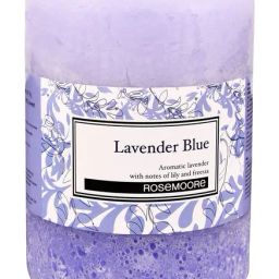 Rosemoore Purple Lavender Blue Pillar Candle-image-91