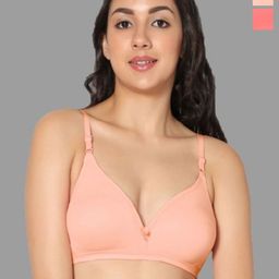 Eden Women Pack Of 2 Medium Coverage Non Wired Non Padded Seamless Cotton T-shirt Bra-picture-2