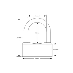 OZONE 10 Users Fingerprint Biometric Pad Lock for Door (Black) image 5