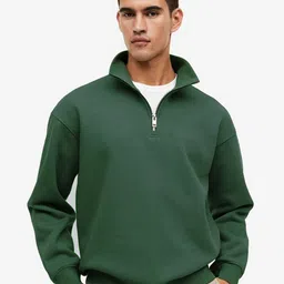 Dogman Men Solid Mock Collar Long Sleeves Sweatshirt-picture-16