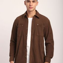 Beyoung Corduroy Dual Pocket Shirt-image-52
