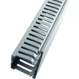 RS PRO Grey Slotted Panel Trunking Open Slot 2 m Halogen Free PC/ABS, 1369167-picture-7