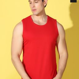 WOOSTRO Pack Of 2 Printed Combo Cotton Gym InnerwearVest VWS26(PLAIN RED)(MORE BLACK)-image-21