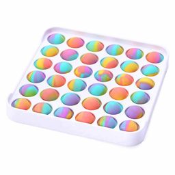 FunBlast Square Shape Pop Bubble Stress Relieving Silicone Pop It Fidget Toy (Colour May Vary)-18
