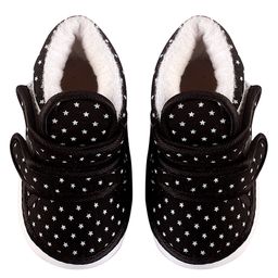 Chiu Polka Dot Printed Double Velcro Closure Booties - Black-image-16