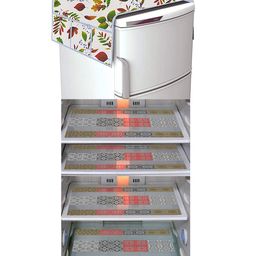 Dakshya Industries Fridge Top Cover and Fridge Mat Combo Set of 5-image-79
