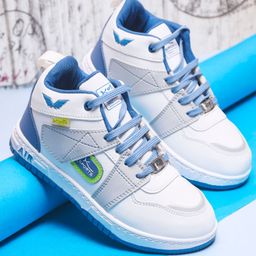 KATS Sports Text Patch Detailed Lace Up Shoes - White-80