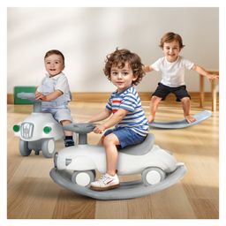 Baybee 3 in 1 Baby Rocker & Ride on Car for Kids | Push Ride on Toy with Balance Board, Steering & Back Rest | Indoor Rocking Chair for Babies, Outdoor Play Horse Rider for Kids (Triple Joy)-17